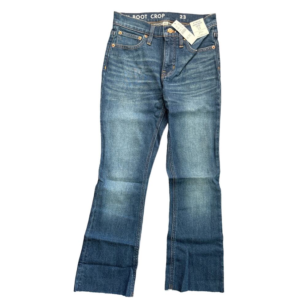 NWT J.Crew 9” Billie Demi Bootcut Crop Mid Rise Jean Size 23 In Lantern Wash
